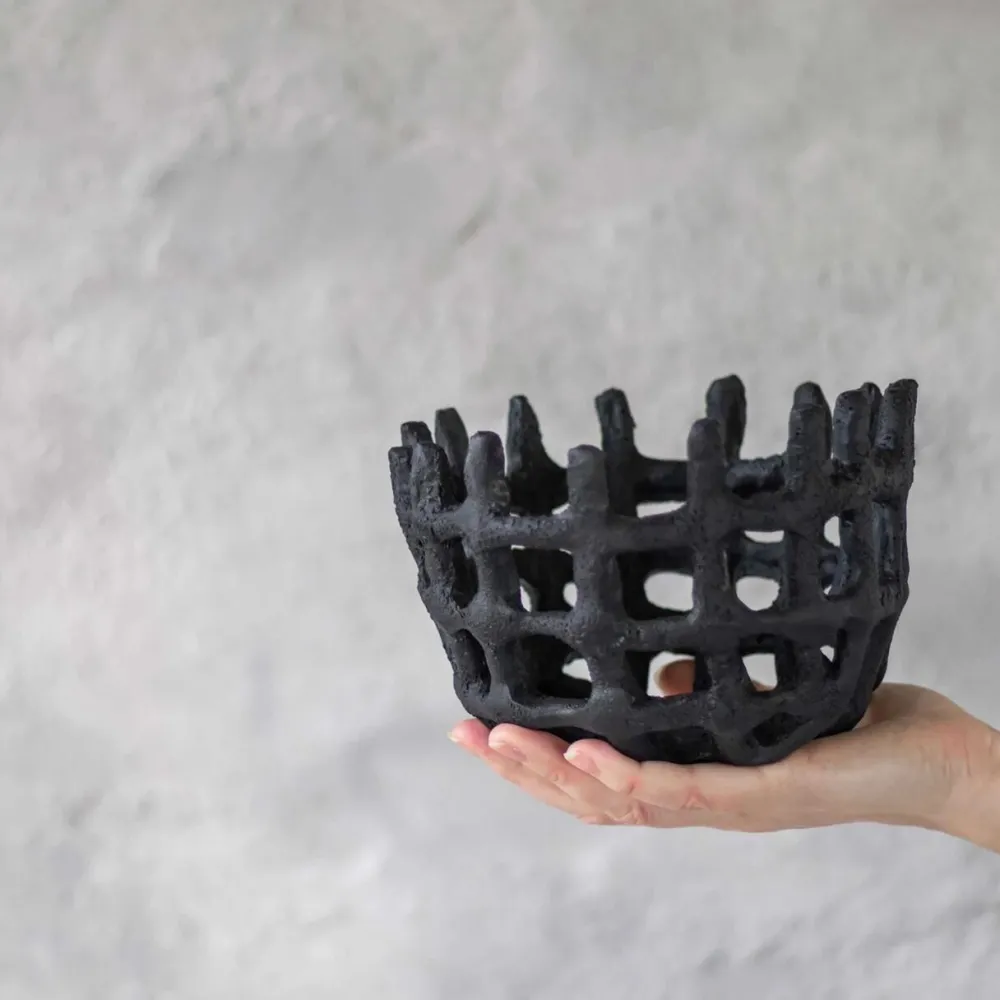 Mette Ditmer Skåle & Bakker|Andet Boligtilbehør>Art Piece Braided Bowl Black