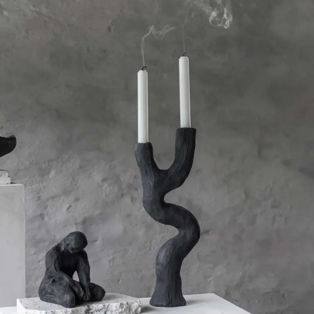Mette Ditmer Andet Boligtilbehør|Lysestager>Art Piece Candleholder Black