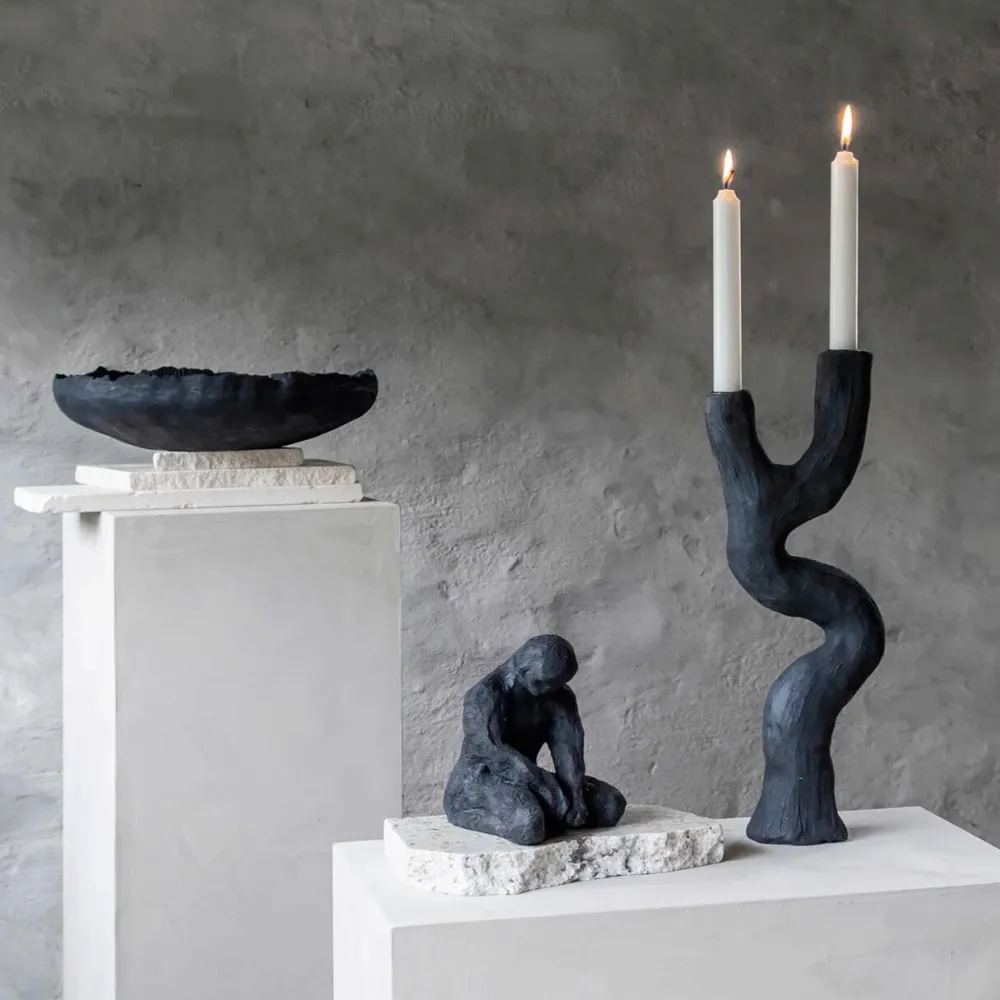 Mette Ditmer Andet Boligtilbehør|Lysestager>Art Piece Candleholder Black