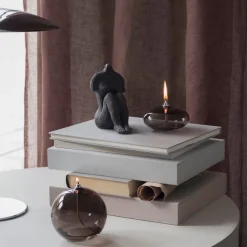 Mette Ditmer Andet Boligtilbehør|Lysestager>Aura Oil Lamp Smoke Grey Medium