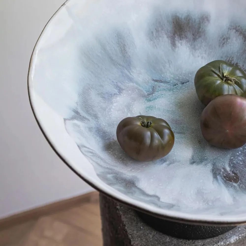 Mette Ditmer Andet Boligtilbehør>By Hand Bowl On Foot Off-White