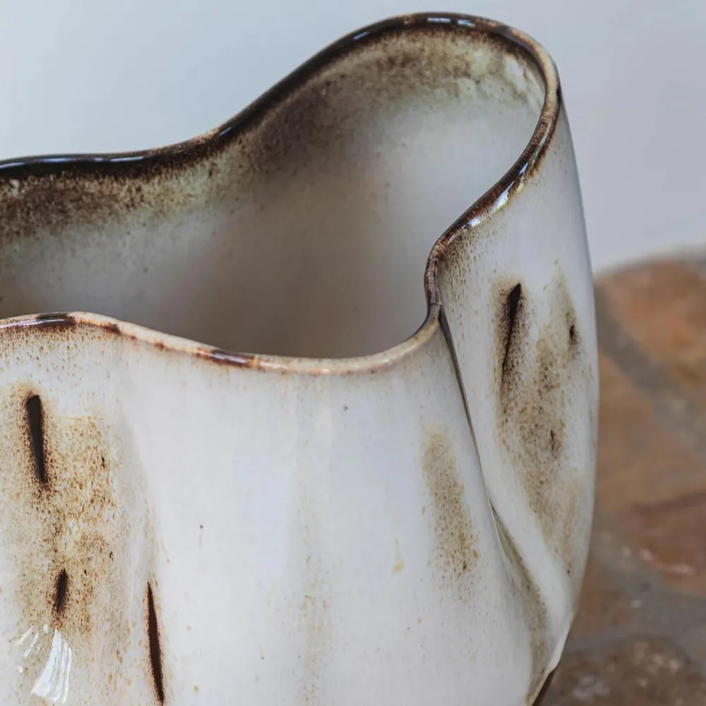 Mette Ditmer Andet Boligtilbehør|Vaser>By Hand Curve Vase Off-White Small