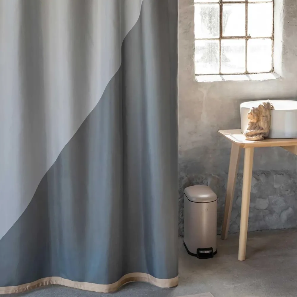 Mette Ditmer Badeværelse>Duet Shower Curtain Light Grey