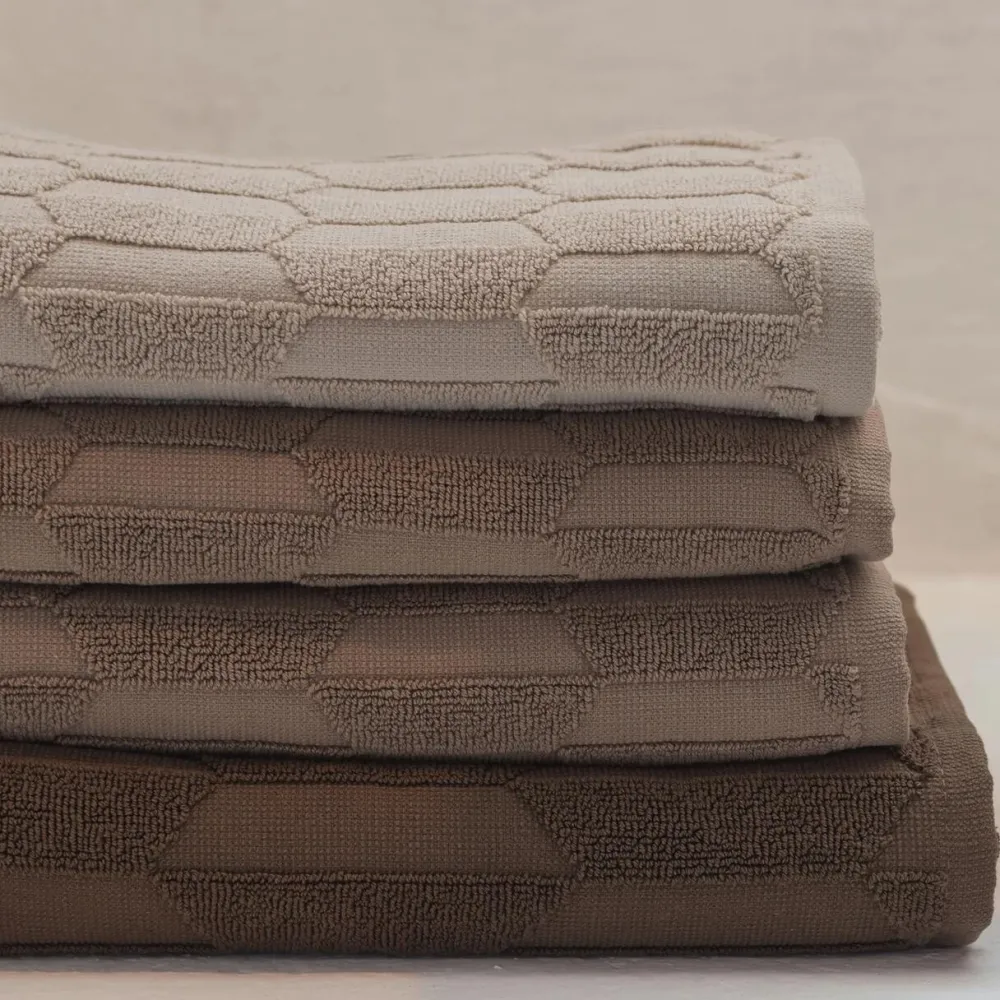 Mette Ditmer Badeværelse>Geo Guest Towels Nougat