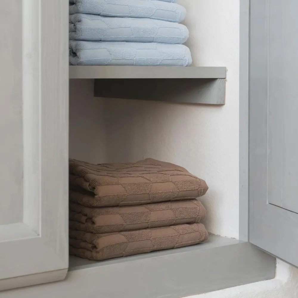 Mette Ditmer Badeværelse>Geo Guest Towels Nougat