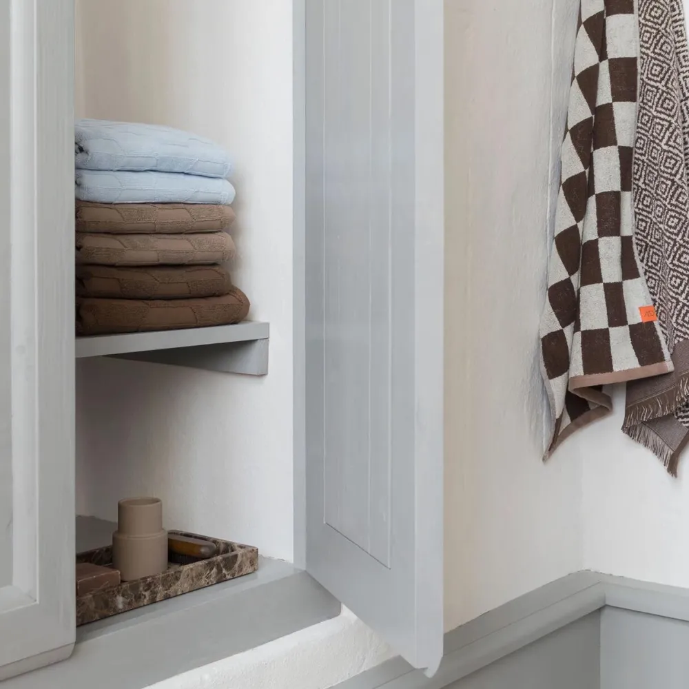 Mette Ditmer Badeværelse>Geo Towel Light Blue