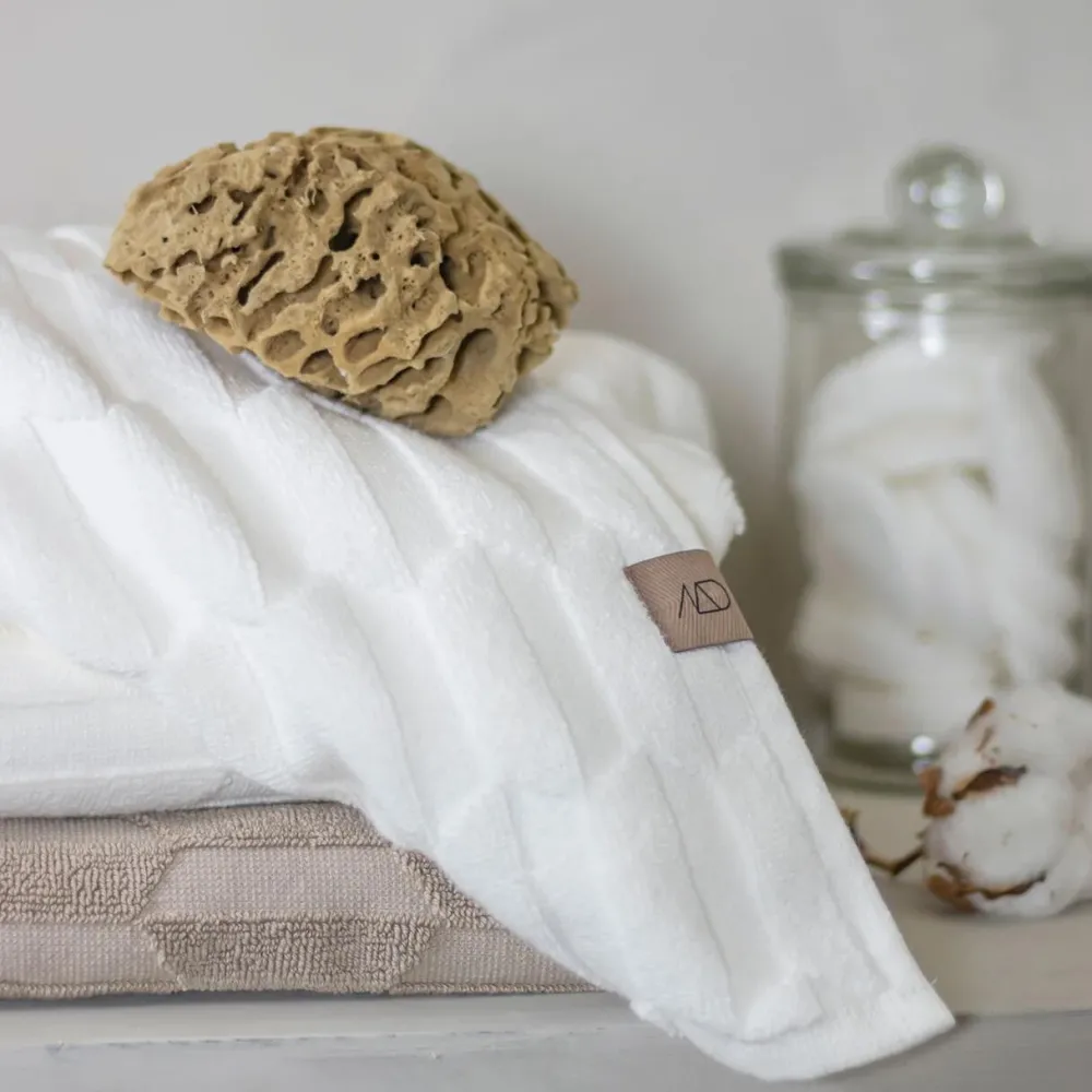 Mette Ditmer Badeværelse|Badtekstiler>Geo Towel Off-White