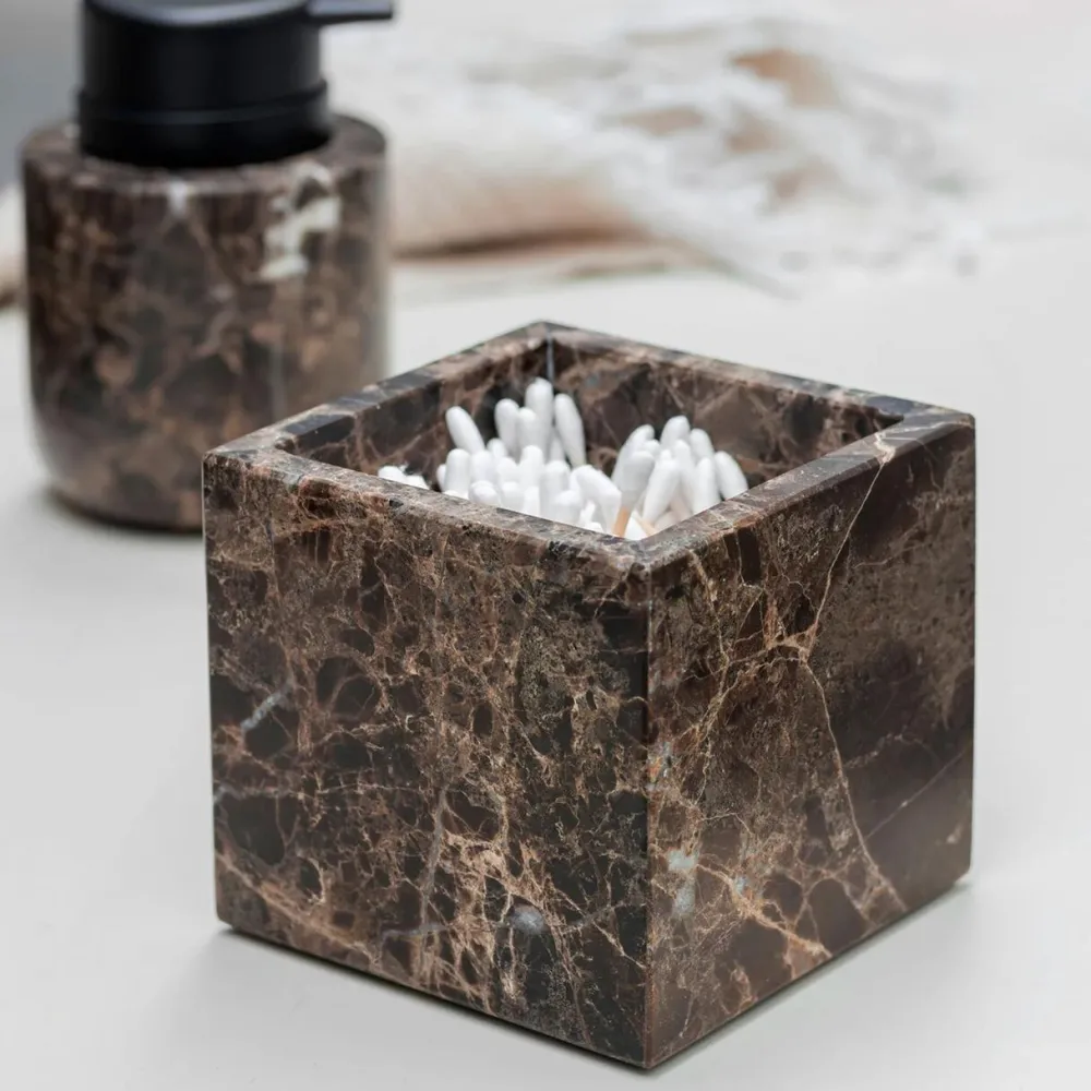 Mette Ditmer Skåle & Bakker|Andet Boligtilbehør>Marble Cube Brown