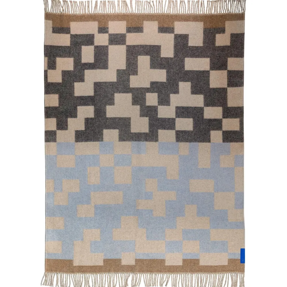 Mette Ditmer Plaider>Maze Throw Light Blue