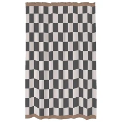 Mette Ditmer Badeværelse|Badtekstiler>Retro Shower Curtain Dark Grey