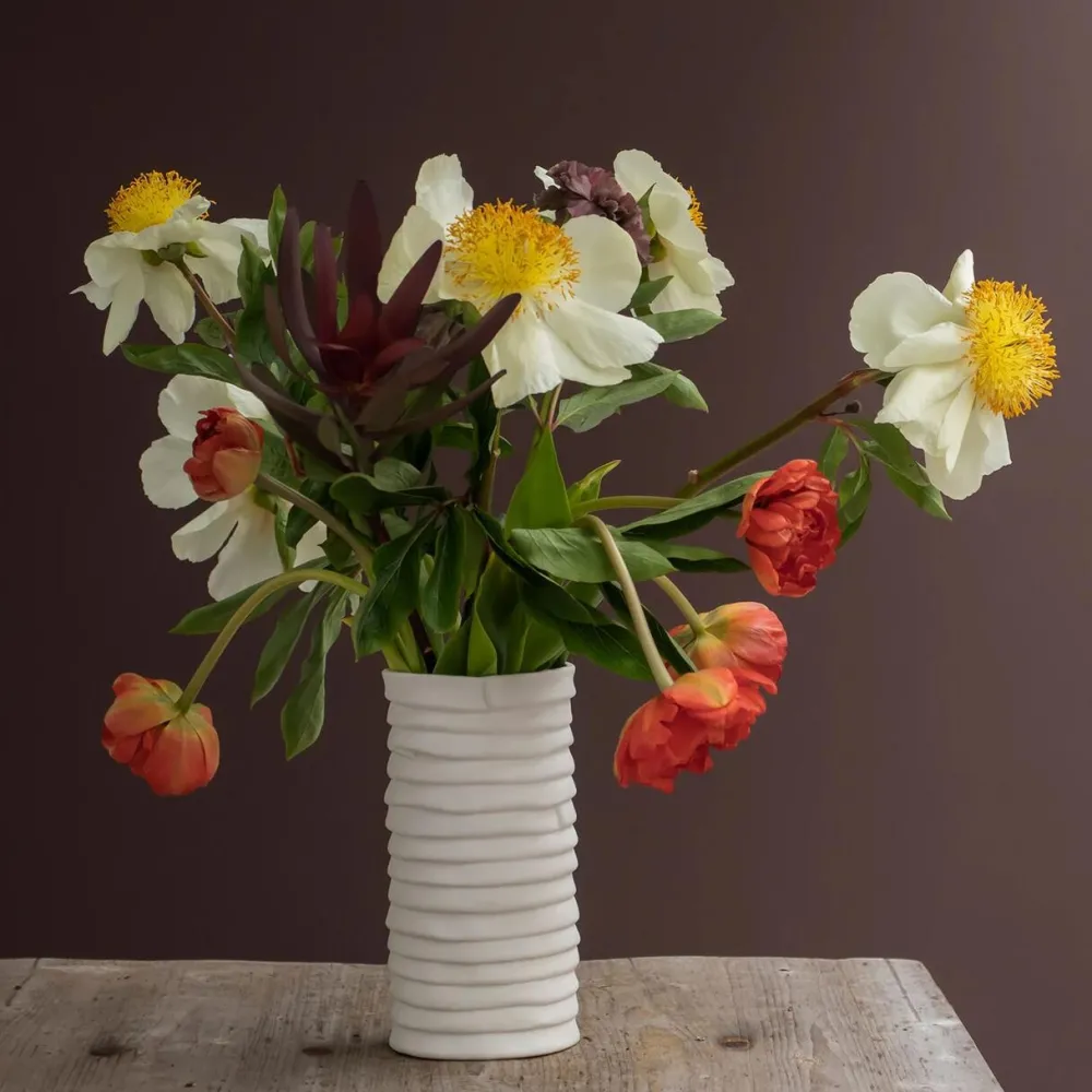 Mette Ditmer Vaser>Ribbon Vase Off-White Large