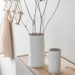 Mette Ditmer Andet Boligtilbehør|Vaser>Ribbon Vase Off-White Small