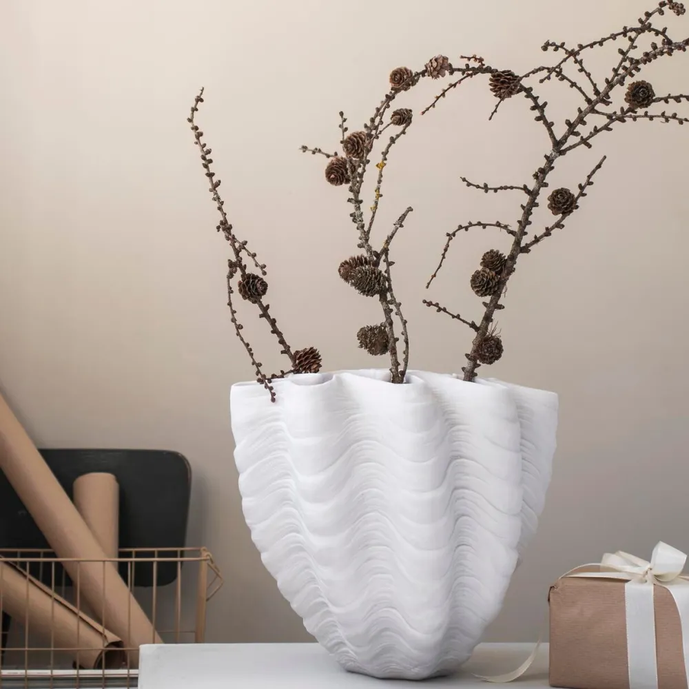 Mette Ditmer Andet Boligtilbehør|Vaser>Shell Vase Off-White Large