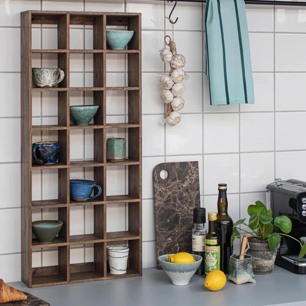 Mette Ditmer Hylder|Reoler & Skabe>Showcase Set Box Oak/Dark Oiled Large