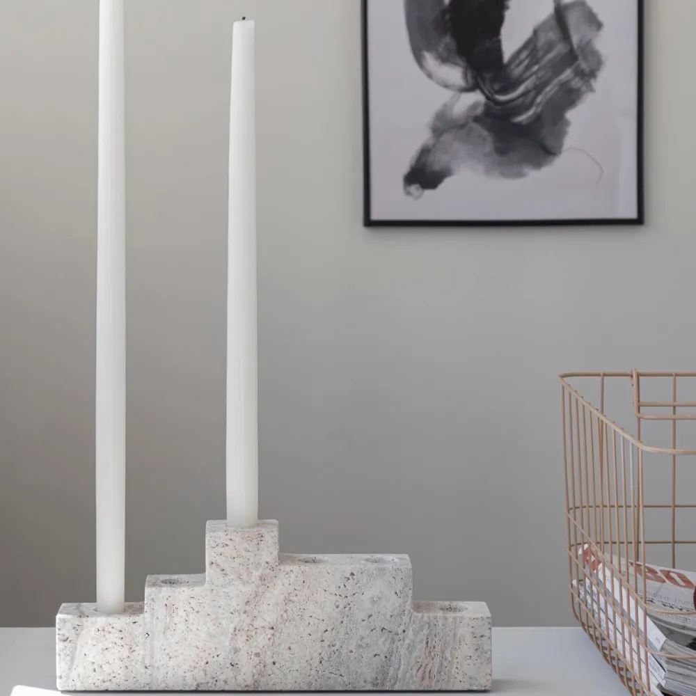Mette Ditmer Andet Boligtilbehør|Lysestager>Step Six Candleholder Chalk