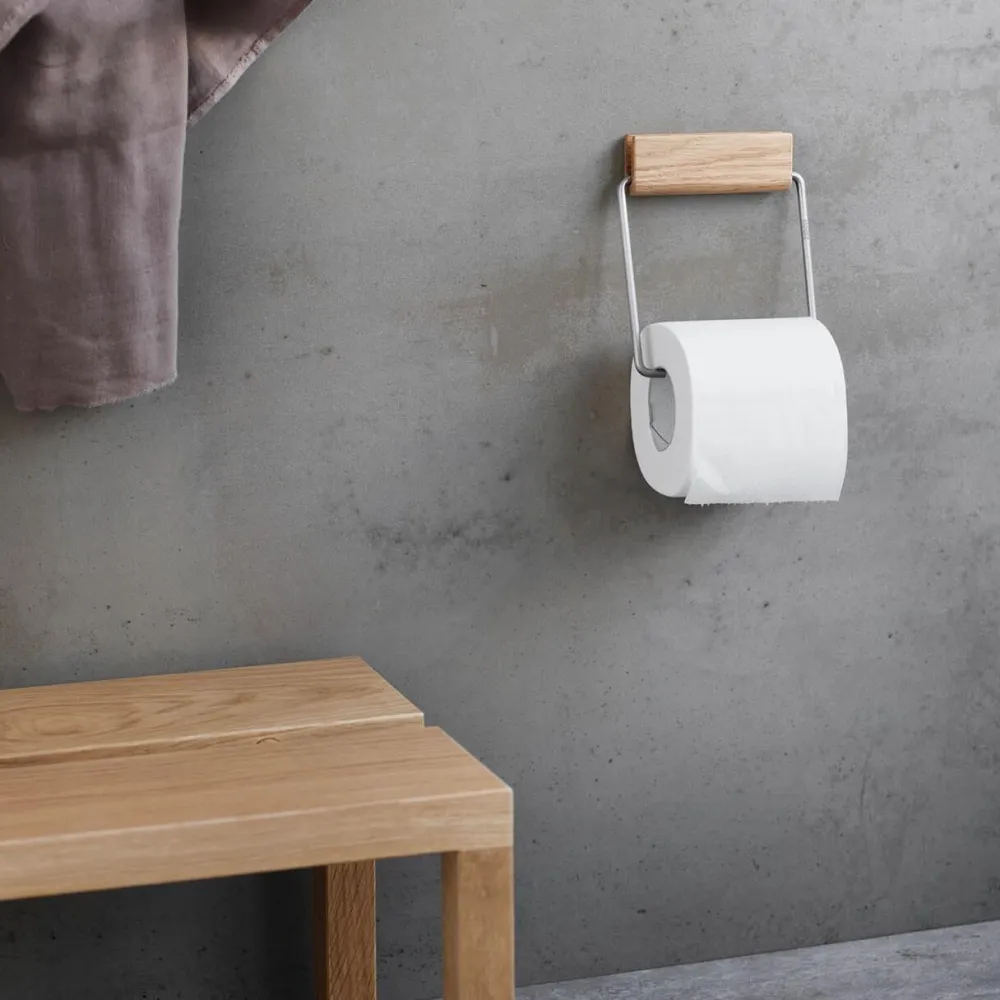 Moebe Badeværelse>Toilet Roll Holder Oak/Steel