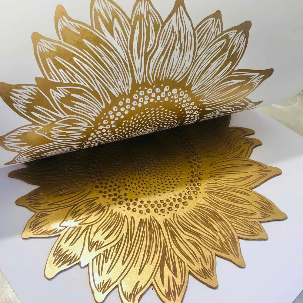 Monika Petersen Illustrationer & Plakater>Sunflower Gold/White