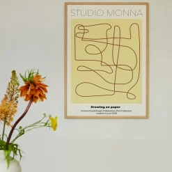 Andet Boligtilbehør|Illustrationer & Plakater>MONNA Studio Design Poster Drawing On Paper 50x70 cm