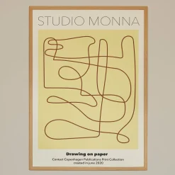 Andet Boligtilbehør|Illustrationer & Plakater>MONNA Studio Design Poster Drawing On Paper 50x70 cm