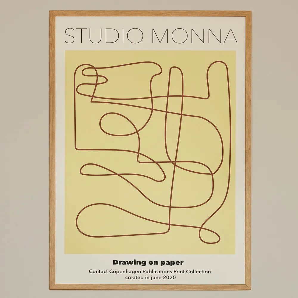 Andet Boligtilbehør|Illustrationer & Plakater>MONNA Studio Design Poster Drawing On Paper 50x70 cm