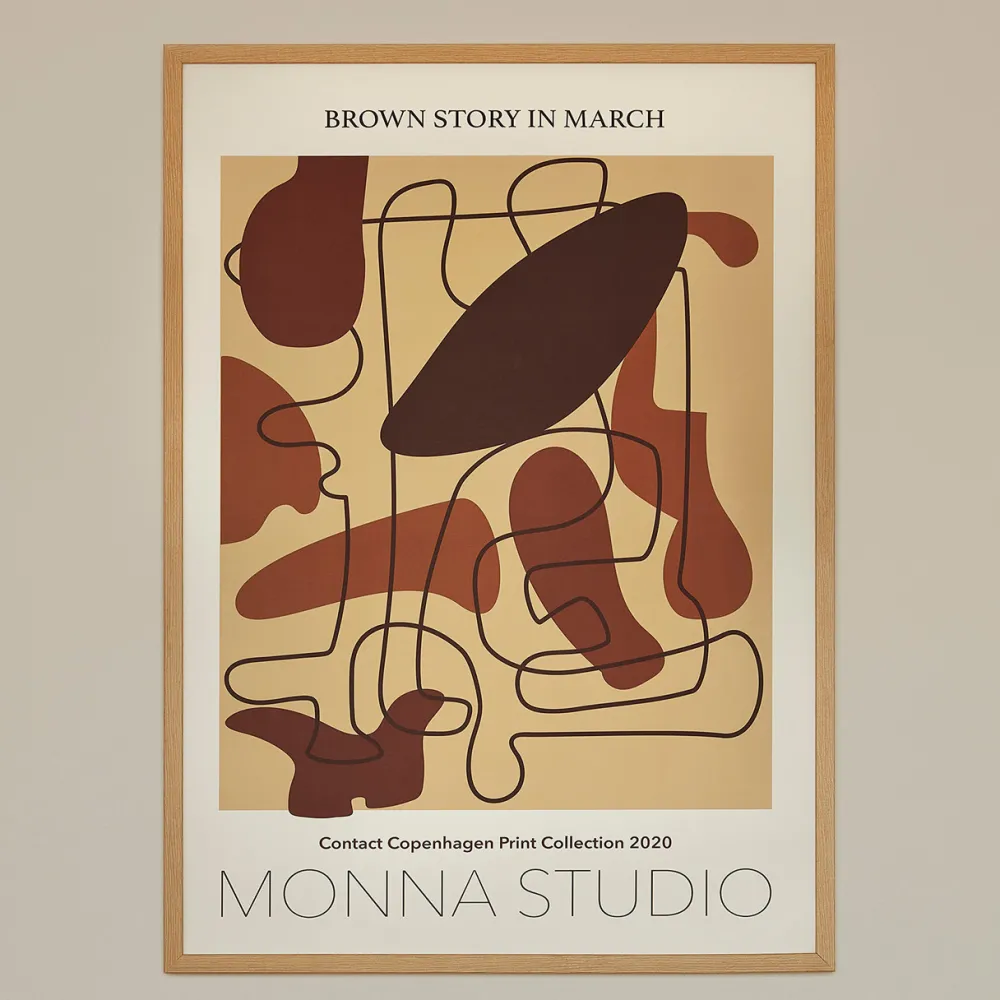 Andet Boligtilbehør|Illustrationer & Plakater>MONNA Studio Design Poster Brown Story 50x70 cm