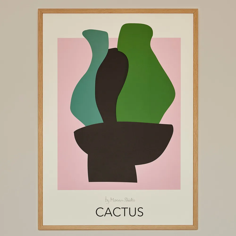 Andet Boligtilbehør|Illustrationer & Plakater>MONNA Studio Design Poster Cactus 50x70 cm