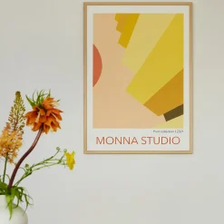 Andet Boligtilbehør|Illustrationer & Plakater>MONNA Studio Design Poster Yellow Scale 50x70 cm