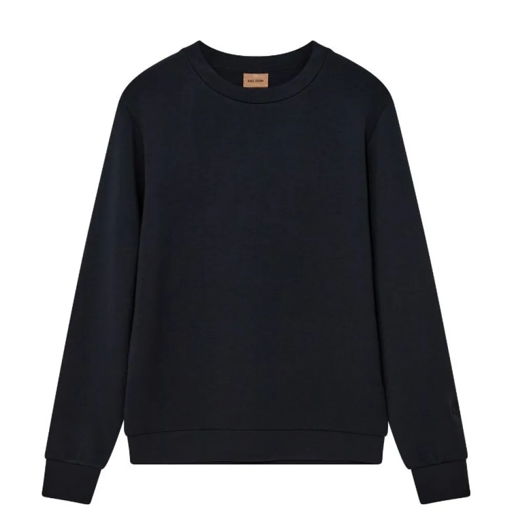 Mos Mosh Gallery Overdele>Abel Crew Neck Sweat Salute Navy