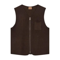 Mos Mosh Gallery Overdele>Cess Ryan Boil Vest Chocolate Brown