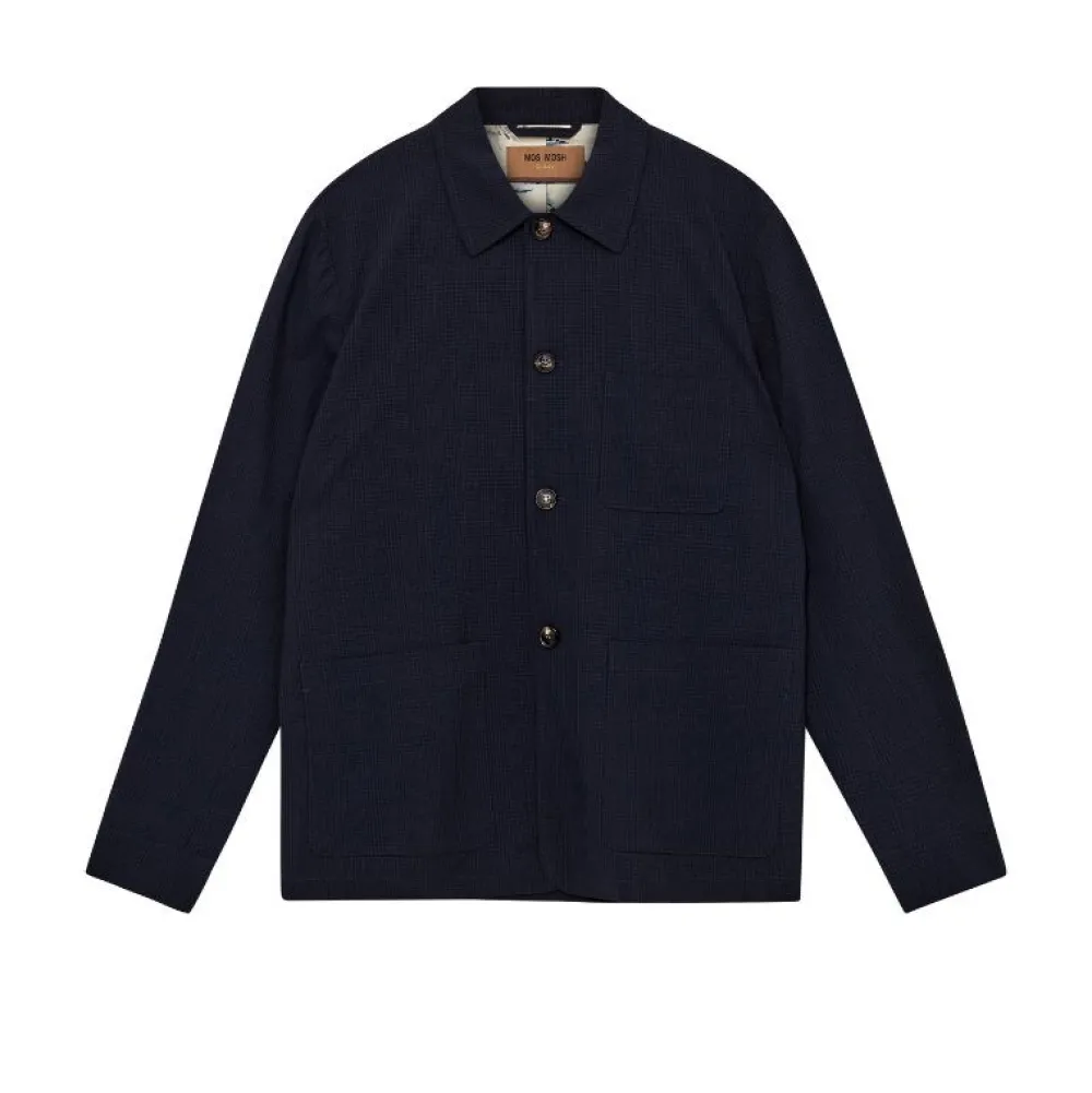 Mos Mosh Gallery Overtøj>Conor Seer Check Jacket Navy
