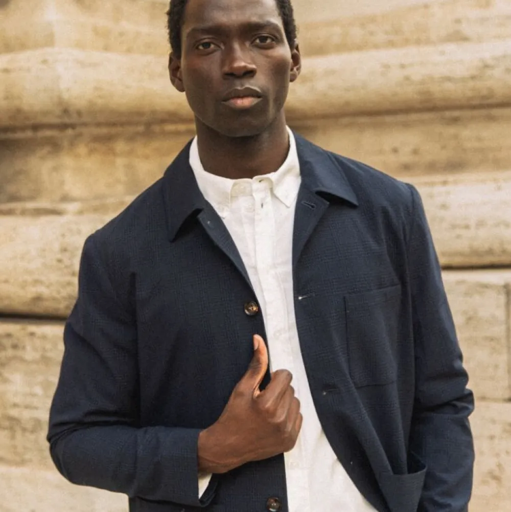 Mos Mosh Gallery Overtøj>Conor Seer Check Jacket Navy