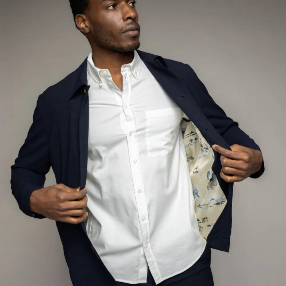 Mos Mosh Gallery Overtøj>Conor Seer Check Jacket Navy