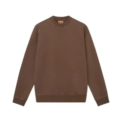Mos Mosh Gallery Overdele>French Faded Sweatshirt Chocolate Brown