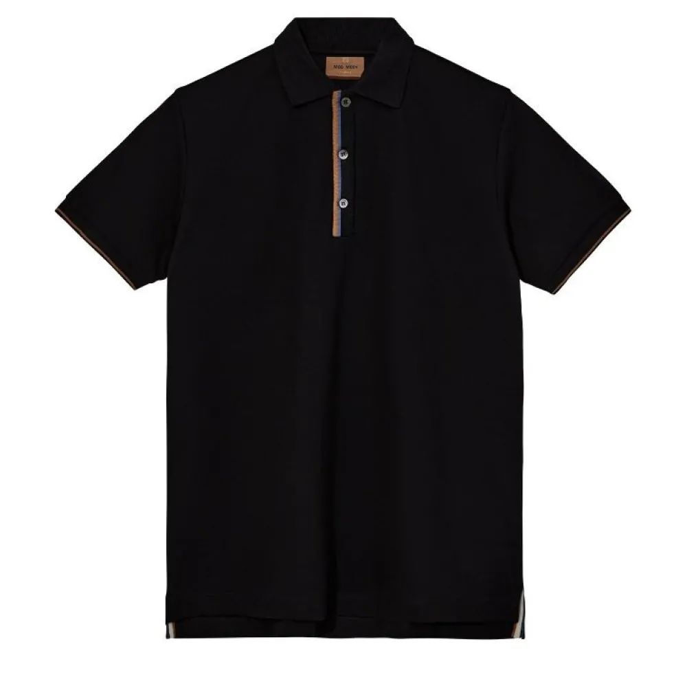 Mos Mosh Gallery Overdele>Harvey Polo SS Tee Black