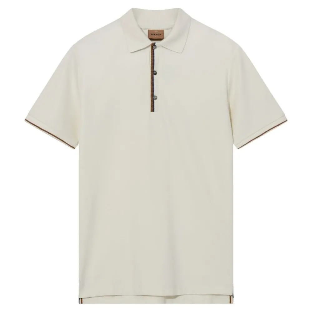 Mos Mosh Gallery Overdele>Harvey Polo SS Tee Off White