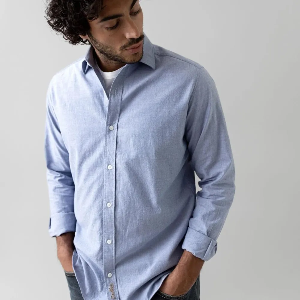 Mos Mosh Gallery Overdele>Marco Oxford Shirt Light Blue