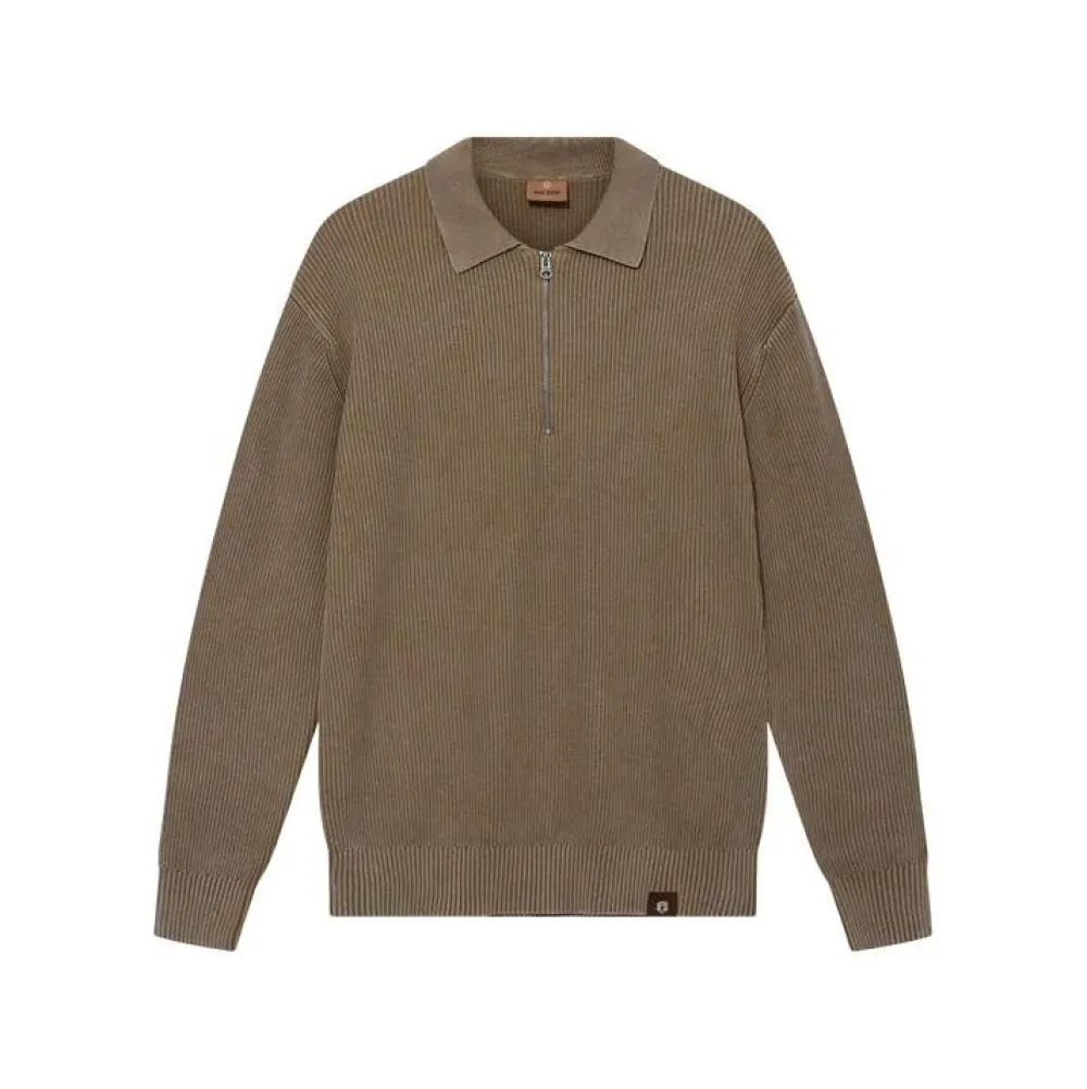 Mos Mosh Gallery Overdele>Royce Zip Polo Knit Ermine