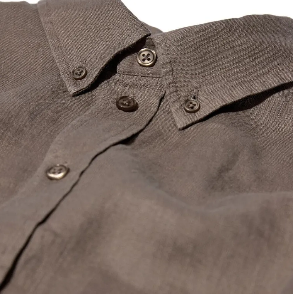 Mos Mosh Gallery Overdele>Theo Linen Shirt Chocolate Chip