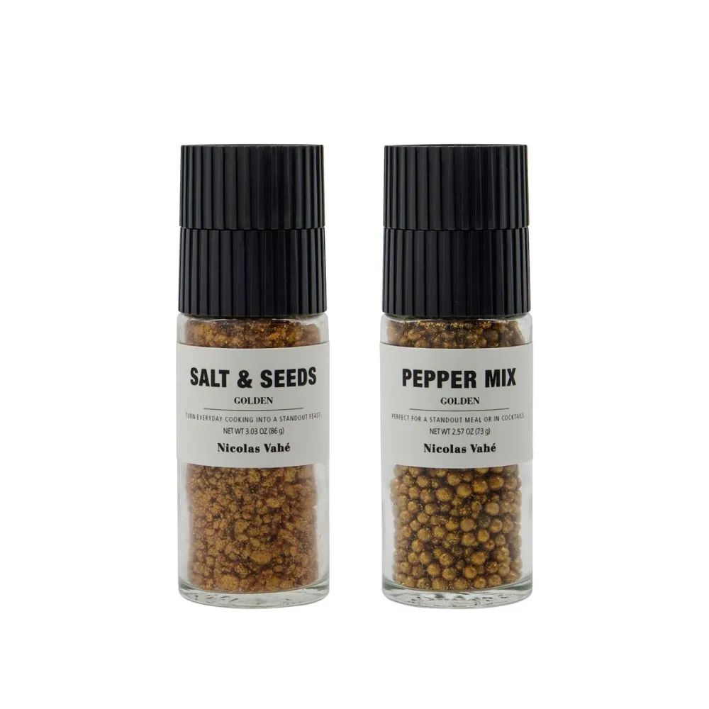 Nicolas Vahé Delikatesser>Gift Box Golden Pepper Mix & Golden Salt & Seeds