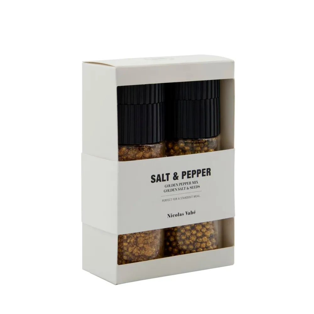 Nicolas Vahé Delikatesser>Gift Box Golden Pepper Mix & Golden Salt & Seeds