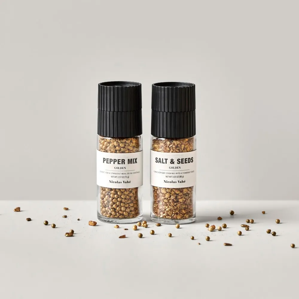 Nicolas Vahé Delikatesser>Gift Box Golden Pepper Mix & Golden Salt & Seeds