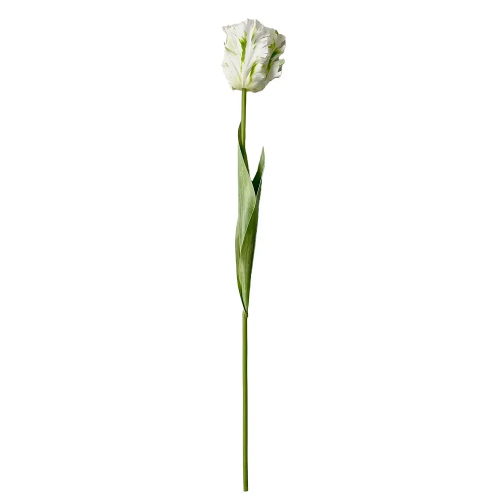 Okholm Studio Kunstige Blomster>Parrot Tulip Artificial Flower White