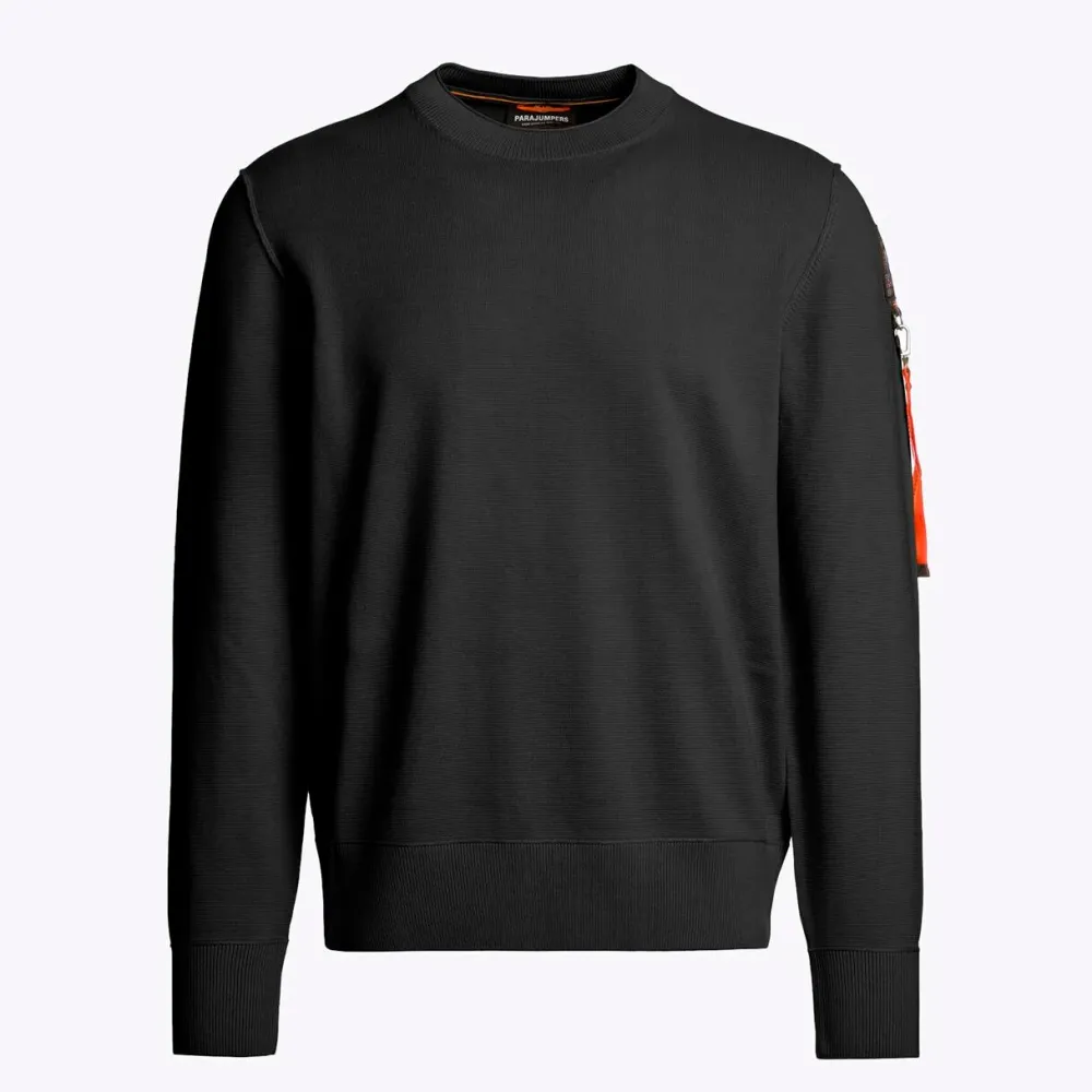 Parajumpers Overdele>Basic Braw Crew Neck Sweater Black