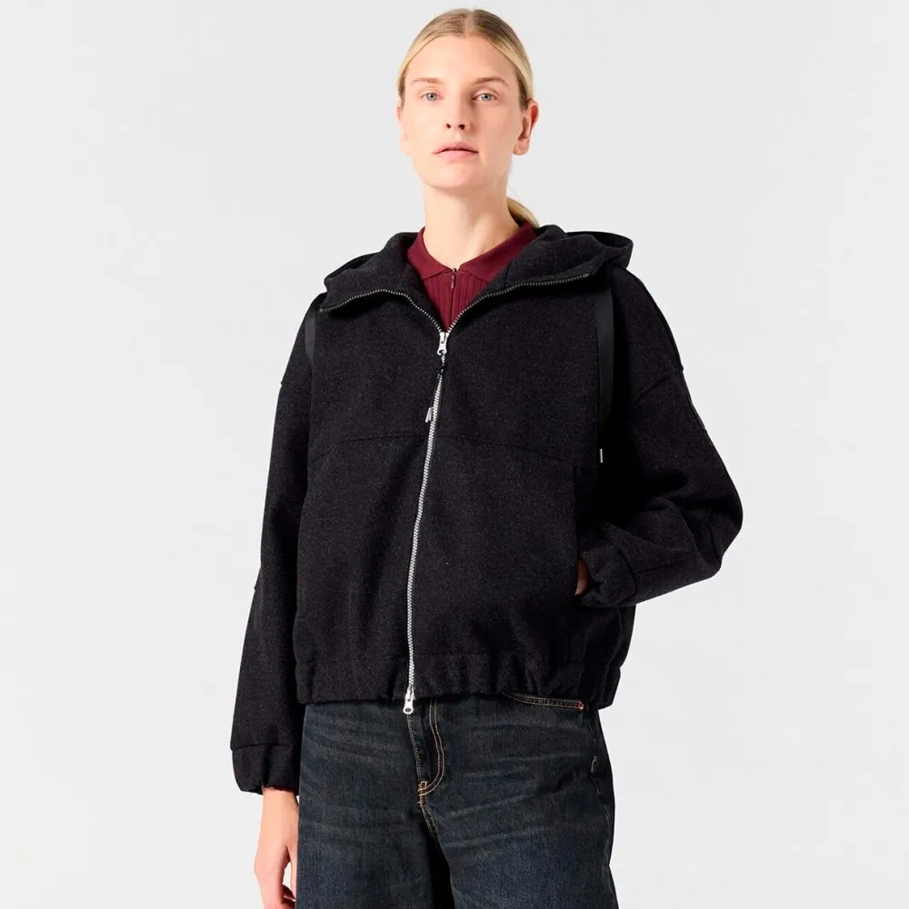 Dame Parajumpers Overdele>Ilean Flannel Sweatshirt Black Melange