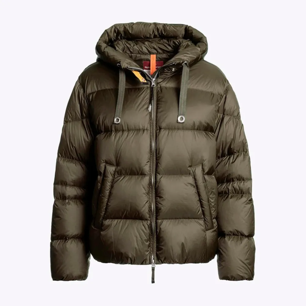 Dame Parajumpers Overtøj>Tilly Hooded Down Jacket Olive Grey