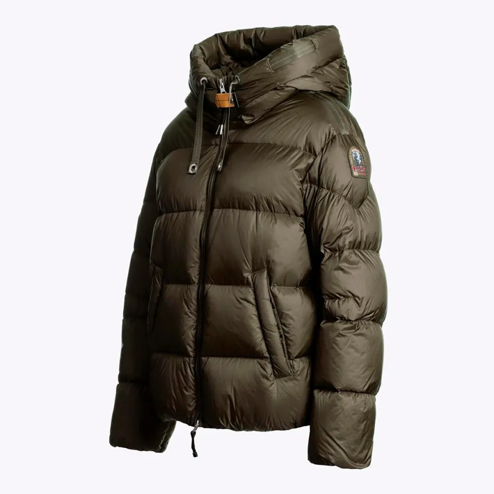 Dame Parajumpers Overtøj>Tilly Hooded Down Jacket Olive Grey