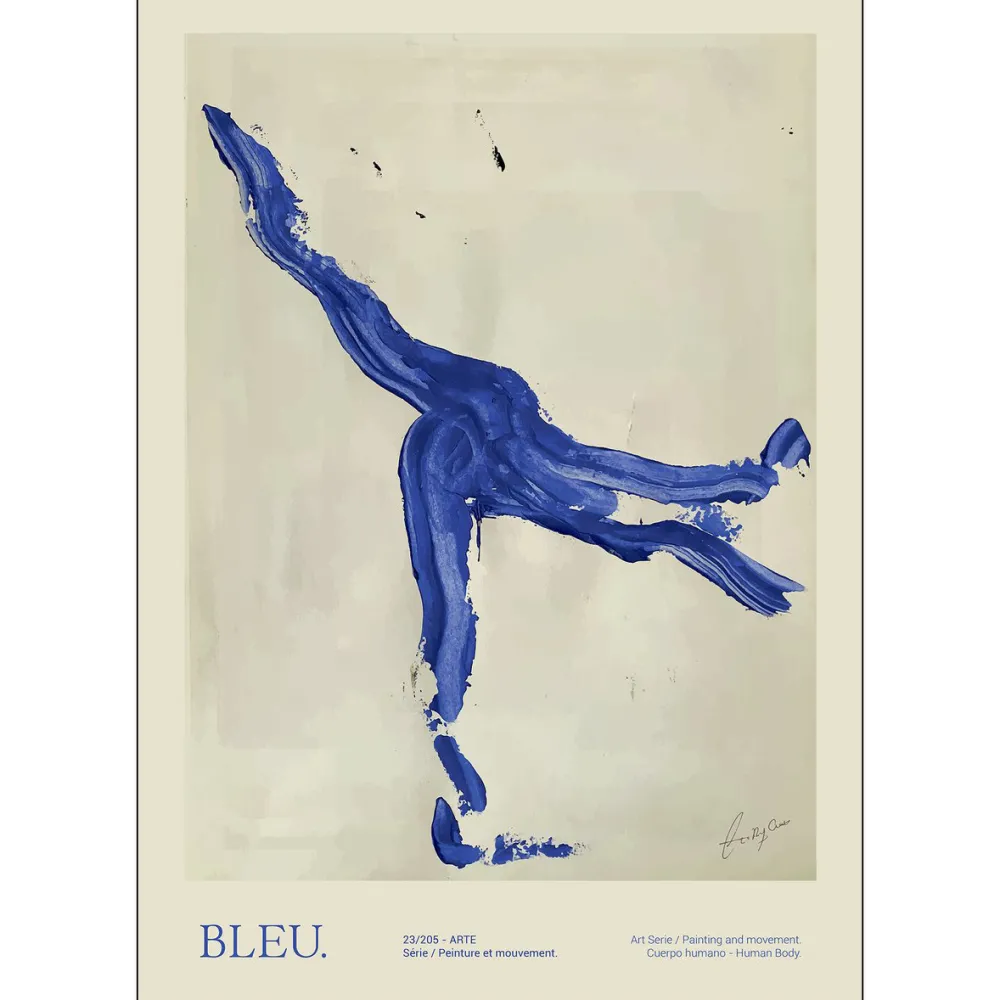 Poster & Frame Illustrationer & Plakater>Bleu 50x70 cm