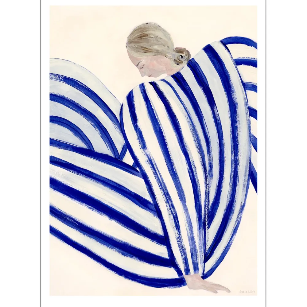Poster & Frame Illustrationer & Plakater>Blue Stripe At Concorde 70x100 cm