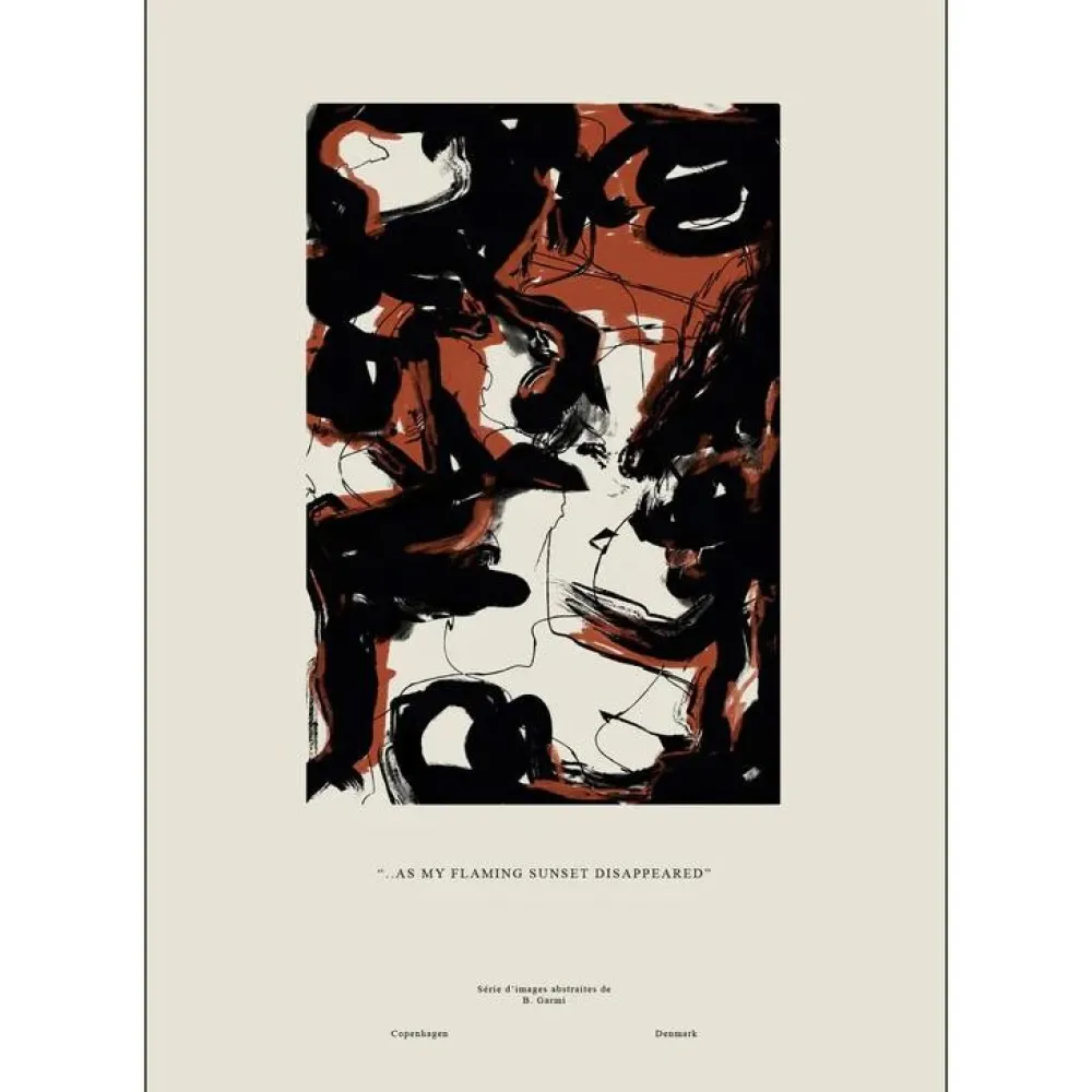 Poster & Frame Illustrationer & Plakater>Flaming 50x70 cm