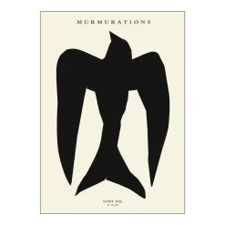 Poster & Frame Illustrationer & Plakater>Murmurations Sort Sol 30x40 cm